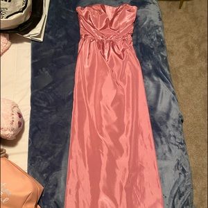 Blush Pink Long Dress Formal Semi Formal Floor length